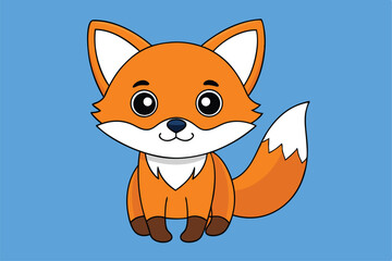 Cute animal Vector art in Illustration on a White Background