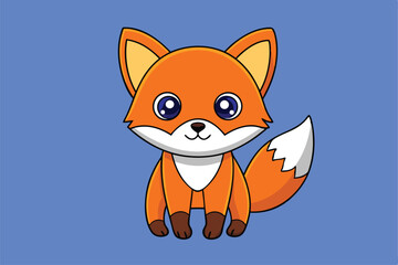 Cute animal Vector art in Illustration on a White Background