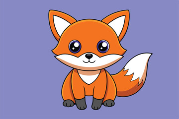 Cute animal Vector art in Illustration on a White Background