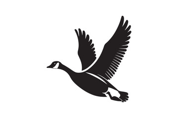 Flying Bird Silhouette Illustration for Graphic Design Projects