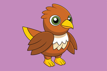 Cute animal Vector art in Illustration on a White Background