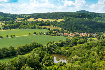 Fototapeta premium Rural landscape of Central Bohemian Uplands