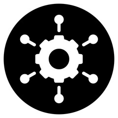 microservice glyph icon