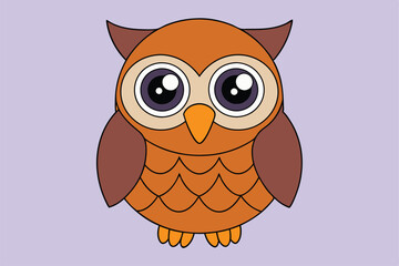 Cute animal Vector art in Illustration on a White Background