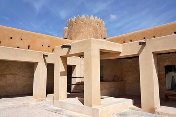 Al Zubara Fort in Qatar, a historic Qatari military fortress built under the oversight of Sheikh Abdullah bin Jassim Al Thani in 1938.