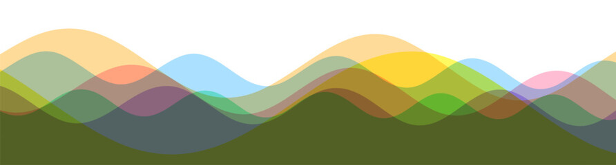 Fototapeta premium Abstract ocean seascape. Sea surface. Realistic landscape with waves. Nature background. Cover design template. 3d vector illustration for banner, flyer, poster or brochure.