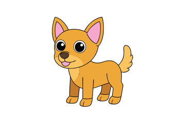 Cute animal Vector art in Illustration on a White Background