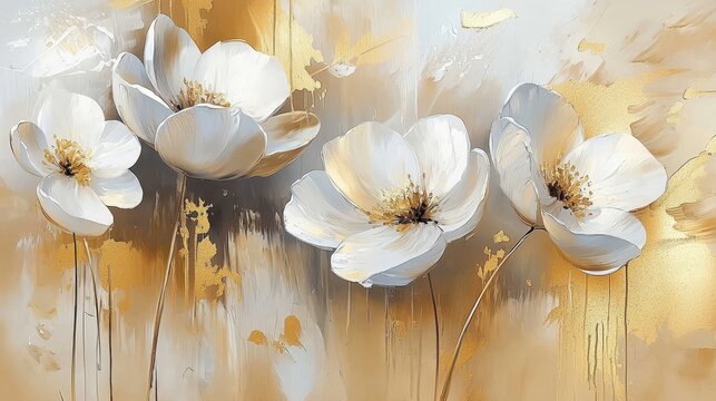 Enhance your decor with this exquisite wall art of white flowers in a stylish vase.