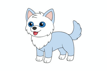 Cute animal Vector art in Illustration on a White Background