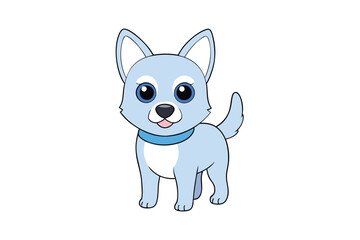 Cute animal Vector art in Illustration on a White Background