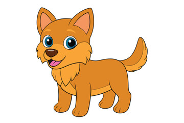 Cute animal Vector art in Illustration on a White Background