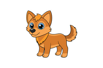 Cute animal Vector art in Illustration on a White Background