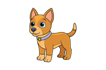 Cute animal Vector art in Illustration on a White Background