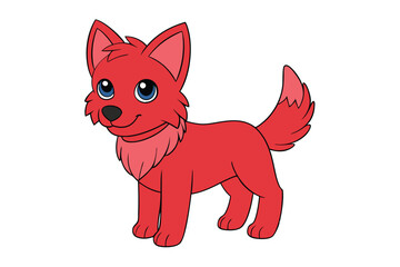 Cute animal Vector art in Illustration on a White Background