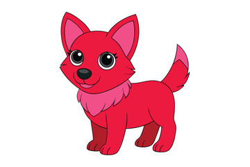 Cute animal Vector art in Illustration on a White Background