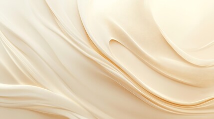 Obraz premium Elegant Cream Colored Fabric Swirls Softly