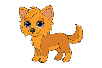 Cute animal Vector art in Illustration on a White Background