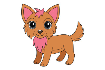 Cute animal Vector art in Illustration on a White Background