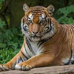 Obraz premium Tiger roar in the jungle 