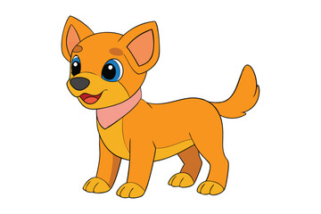 Cute animal Vector art in Illustration on a White Background