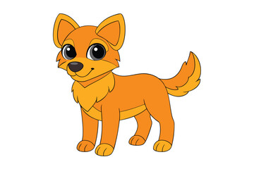 Cute animal Vector art in Illustration on a White Background