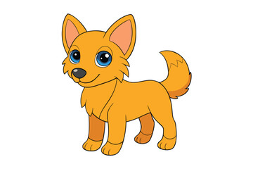 Cute animal Vector art in Illustration on a White Background