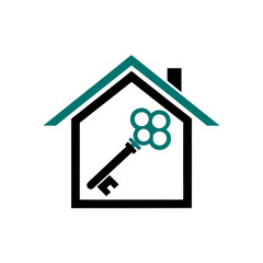 real estate home logo icon illustration on white background 