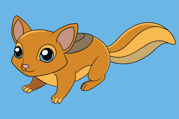 Cute animal Vector art in Illustration on a White Background