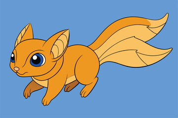 Cute animal Vector art in Illustration on a White Background