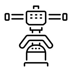 Additive nozzle head, outline style icon