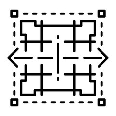 Additive grid overlay, line style icon