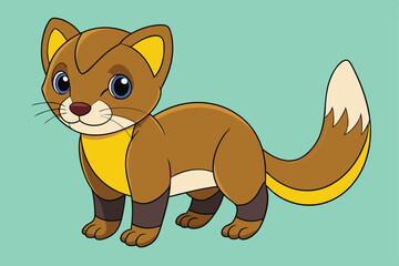 Cute animal Vector art in Illustration on a White Background