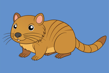 Cute animal Vector art in Illustration on a White Background