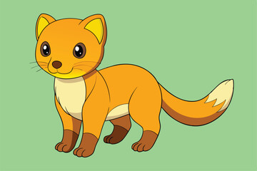 Cute animal Vector art in Illustration on a White Background