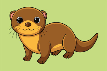 Cute animal Vector art in Illustration on a White Background