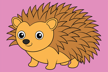 Cute animal Vector art in Illustration on a White Background