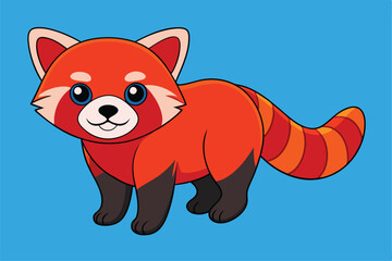 Cute animal Vector art in Illustration on a White Background