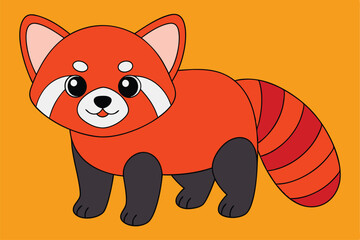 Cute animal Vector art in Illustration on a White Background