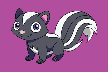 Cute animal Vector art in Illustration on a White Background