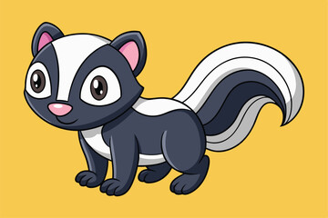 Cute animal Vector art in Illustration on a White Background