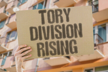 Tory Division Rising reflects growing disagreements within the UK political party. Politics. Conservatives. Disputes. Leadership. Britain. Ideology. Conflict © AndriiKoval