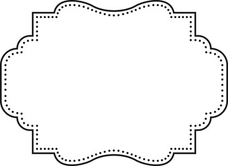 Decorative frame with dotted border creating elegant design, ideal for adding a touch of sophistication to various projects, providing a stylish and customizable element for visual enhancement