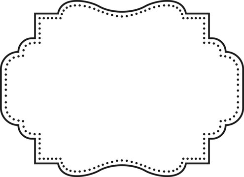 Decorative frame with dotted border creating elegant design, ideal for adding a touch of sophistication to various projects, providing a stylish and customizable element for visual enhancement