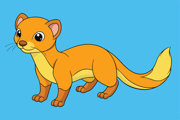 Cute animal Vector art in Illustration on a White Background