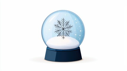 Snow Globe with Snowflake Design Capturing the Essence of Winter and Festive Cheer
