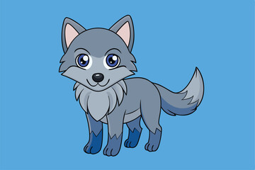 Cute animal Vector art in Illustration on a White Background