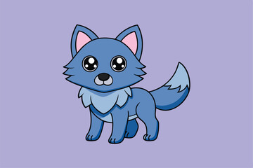 Cute animal Vector art in Illustration on a White Background