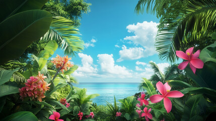 Fototapeta premium Tropical View Wallpaper