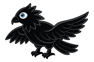 Cute Bird Vector art in Illustration on a White Background