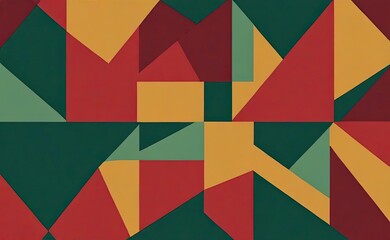 A dynamic abstract geometric pattern featuring a kaleidoscopic arrangement  in vibrant shades